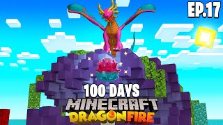 100 DAYS in Minecraft DRAGON FIRE... Episode #17