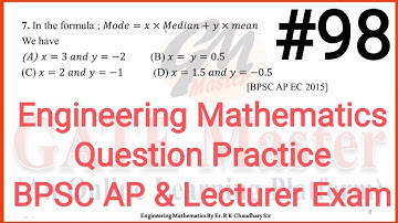 #98 Daily Question Practice of Engineering Mathematics for BPSC (Assistant Professor & Lecturer)