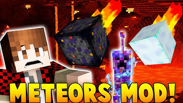 METEORS MOD | Alien Creepers, Epic New Armor & Enchants, TNT Meteors & More! (Minecraft Mods)