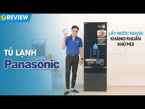 Tủ lạnh Panasonic 322 lít: Lấy nước ngoài kháng khuẩn, ngăn đá dưới (NR-BC360WKVN) • Điện máy XANH