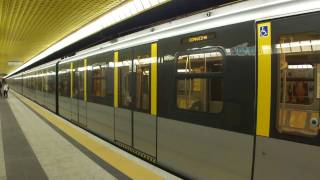 Metropolitana Gialla Milano, partenza Meneghino e arrivo treno serie 81xx/91xx