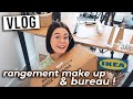 Vlog  nouveaux meubles  rangement maquillage et bureau 