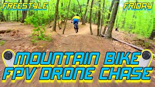 Freestyle Friday - Mountain Bike FPV Drone Chase - Insta360 Go2 iFlight Green Hornet V2