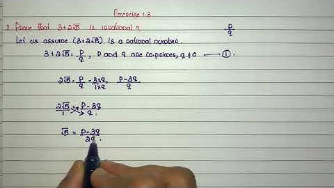 | CLASS 10|EXERCISE 1.3 |QUE NO 2. PROVE THAT 3+2root5 IS AN |IRRATIONAL | in Malayalam |