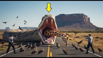 Heroic Rescue Team Saves Innocent Mother Giraffe from Giant Python Attack