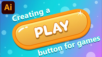 Game Ui / Adobe illustrator / How to create simple play button /Game art / ui design