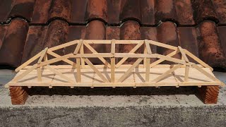 How to make a camelback truss bridge using popsicle sticks #235