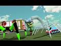 MONSTER CARS: THOMAS THE GIANT TRAIN VS. THE MUTANT CARNIVOROUS BUS, HULK THE TRAIN - IN GARRY'S MOD