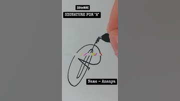 Signature for A | Ananya | SBtellME Calligraphy and Handwriting #shorts #signature #calligraphy