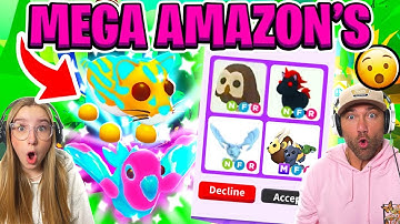 Trading Only The MEGA DIAMOND AMAZON and MEGA OCELOT in Roblox Adopt Me! 😲😳