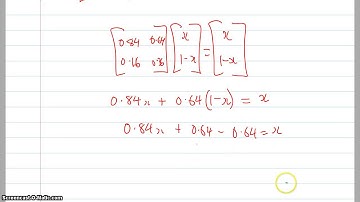 Discrete random variables Markov Chains part 4 (Ex 8-5)
