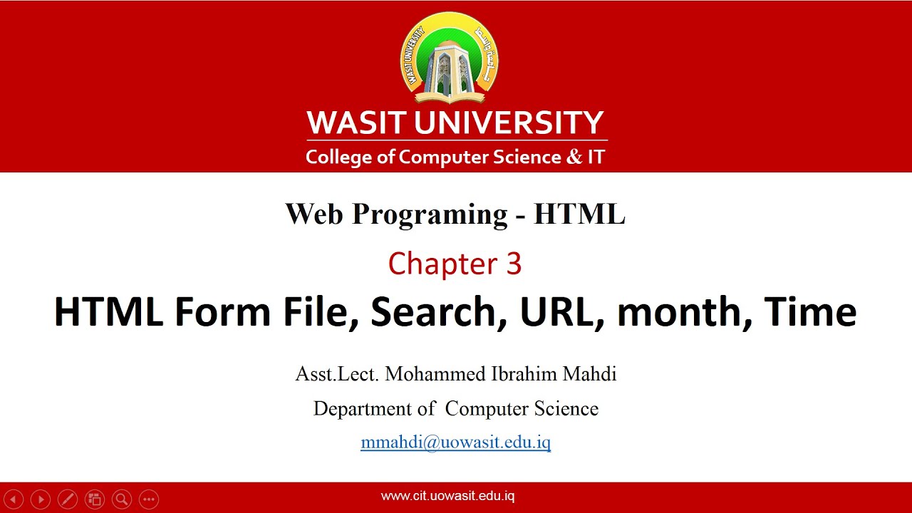 32 HTML Form input type File, Search, URL, month, Time - YouTube