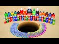 Big coca cola mirinda fanta pepsi sprite and many soft drinks vs different mentos underground