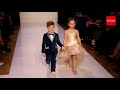 Модели TOP SECRET kids в показе Yudashkin Kids на Неделе моды в Москве. Гостиный двор