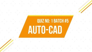 Autocad Batch 5 Quiz No. 1 | Test Your Skills with Digiskill !