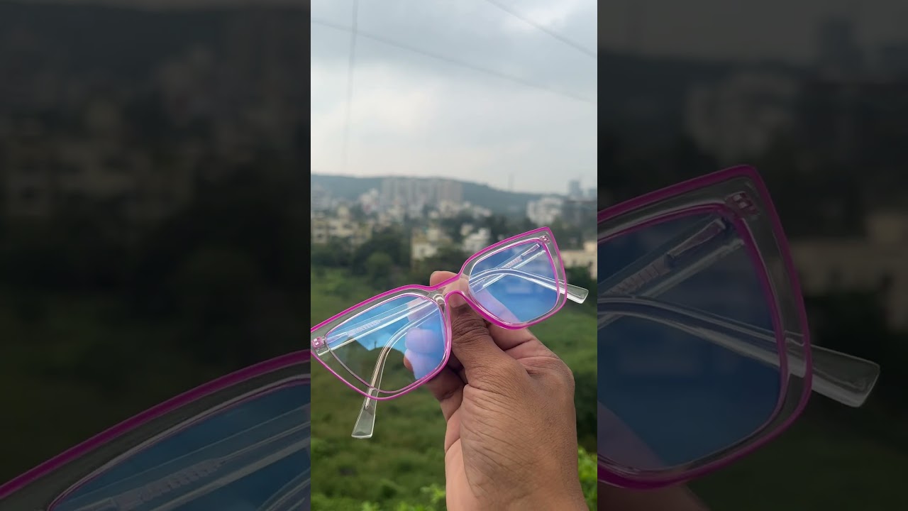 First Lens Neon Pink Cat Eye Computer Glasses