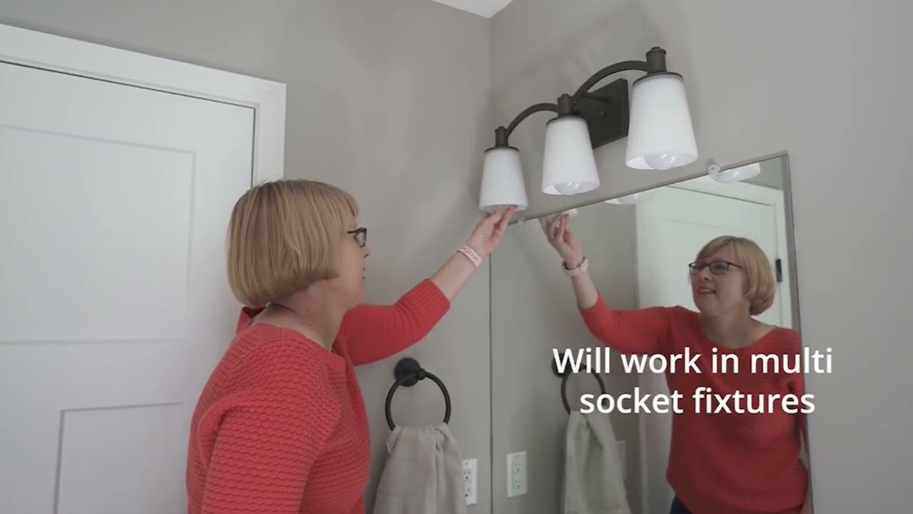 BrightLiving Set of 4 Multi Socket Battery Backup LED Bulb on QVC