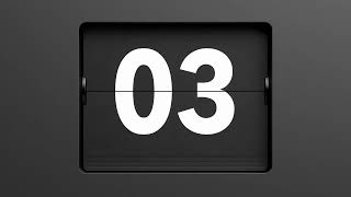 10 Second Countdown - Number Flip with Ticking Sound Effects