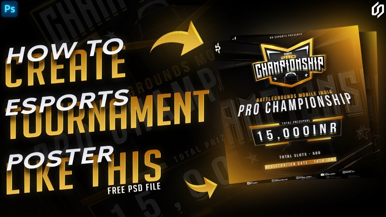 How To Create Professional Esports Tournament Poster In Photoshop - FriveStudios