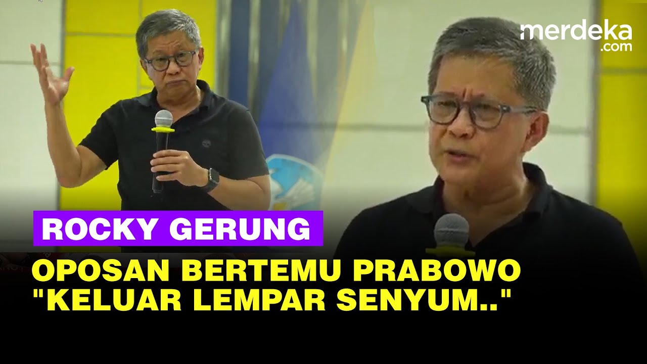 Kritik Tajam Rocky Gerung Oposan Usai Bertemu Prabowo Senyum: Setelah Oposisi Dapat Posisi