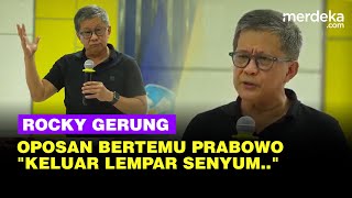 Kritik Tajam Rocky Gerung Oposan Usai Bertemu Prabowo Senyum Setelah Oposisi Dapat Posisi