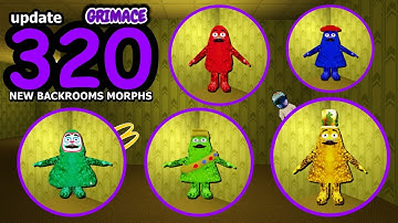 Update 320 | 🥤 How to get ALL 5 NEW BACKROOMS MORPHS !  #grimaceshake   #roblox #backroomsmorphs