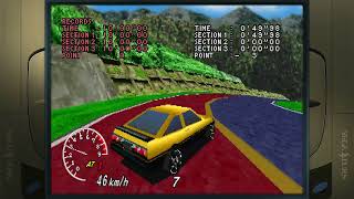 Code R Course 3: Nita tohge - Down Hill Time Attack Sega Saturn Emulated