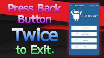 Double Back to Exit (Android JAVA)