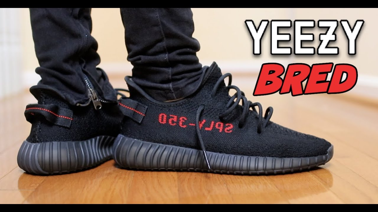 BEST YZY EVER !! YEEZY V2 350 BRED REVIEW & FEET - YouTube