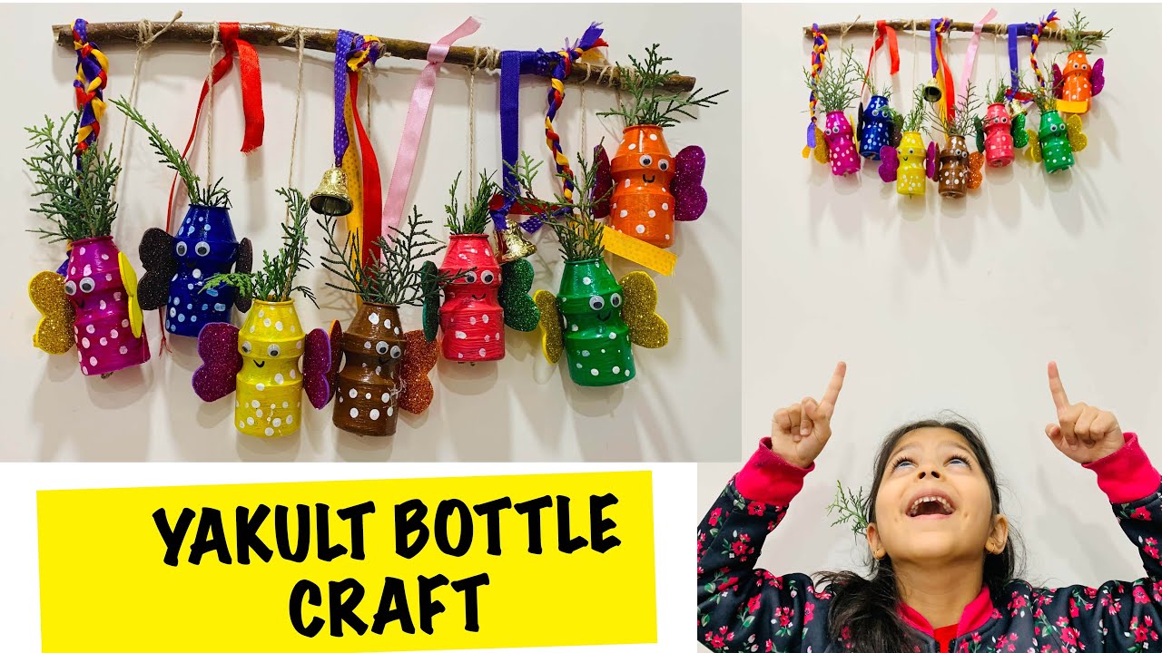 Reuse plastic bottle diy I Yakult DIY I Yakult bottle craft YouTube