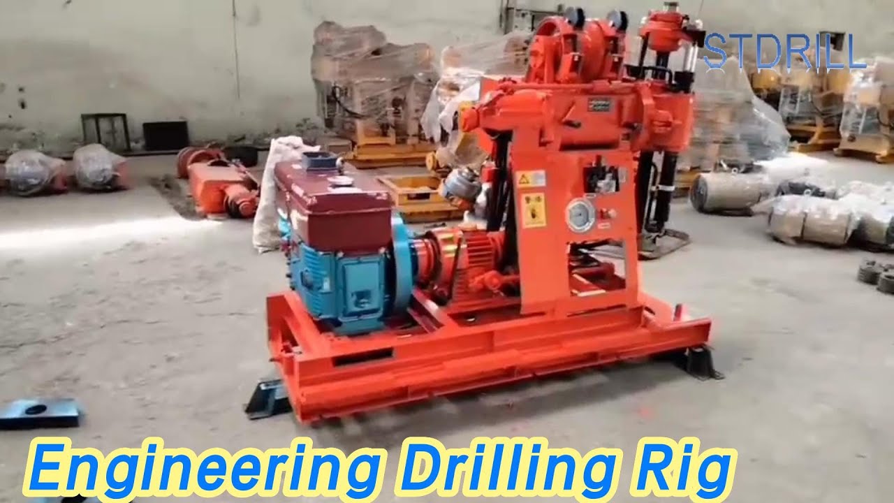 Diesel Engineering Drilling Rig 100m Depth Multifunctional For Core ...