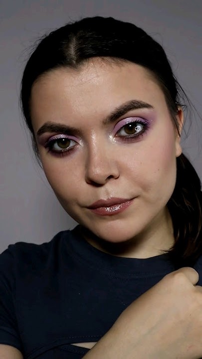 Лавандовый макияж на выпускной💜 #makeup #makeuptutorial #хочуврек # ...