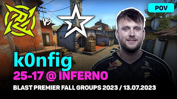 CSGO POV NIP k0nfig (25/17) vs Complexity (inferno) @ BLAST Premier Fall Groups 2023 / Jul 13, 2023