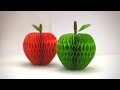 DIY PAPER APPLE 🍎 / Paper Crafts For School / Paper Craft / Easy kids craft ideas / paper Apple 3D