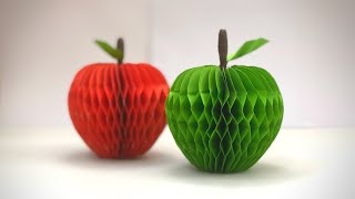 DIY PAPER APPLE 🍎 / Paper Crafts For School / Paper Craft / Easy kids craft ideas / paper Apple 3D