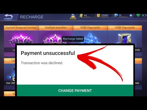 How To Fix Google Play Payment UNSUCCESSFUL | This Payment Method Has Been Declined | MLBB !