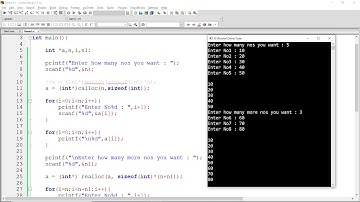 Dynamic Memory Allocation using malloc(), calloc(), realloc() - Practical Demonstrations