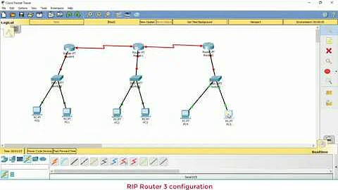 Configuring RIP  Packet Tracer in Router 3