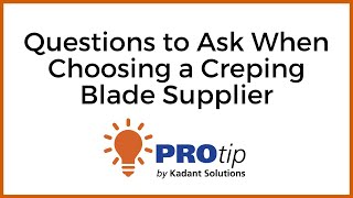 Questions to Ask When Choosing a Creping Blade Supplier | Kadant Solutions Blade Tips For Food Flaking Applications Kadant Solutions