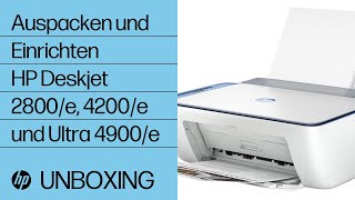 Auspacken und Einrichten von Druckern der Modellreihen HP DeskJet 2800/e, 4200/e und Ultra 4900/e screenshot 5