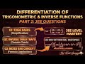Differentiation of Trigonometric & Inverse Trigonometric Functions | Part 2: JEE PYQs