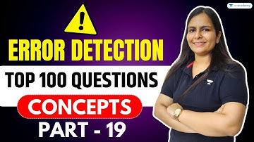 Top 100 Questions - Error Detection (Part-19) English Grammar Nimisha Bansal | Unacademy Bank Exams