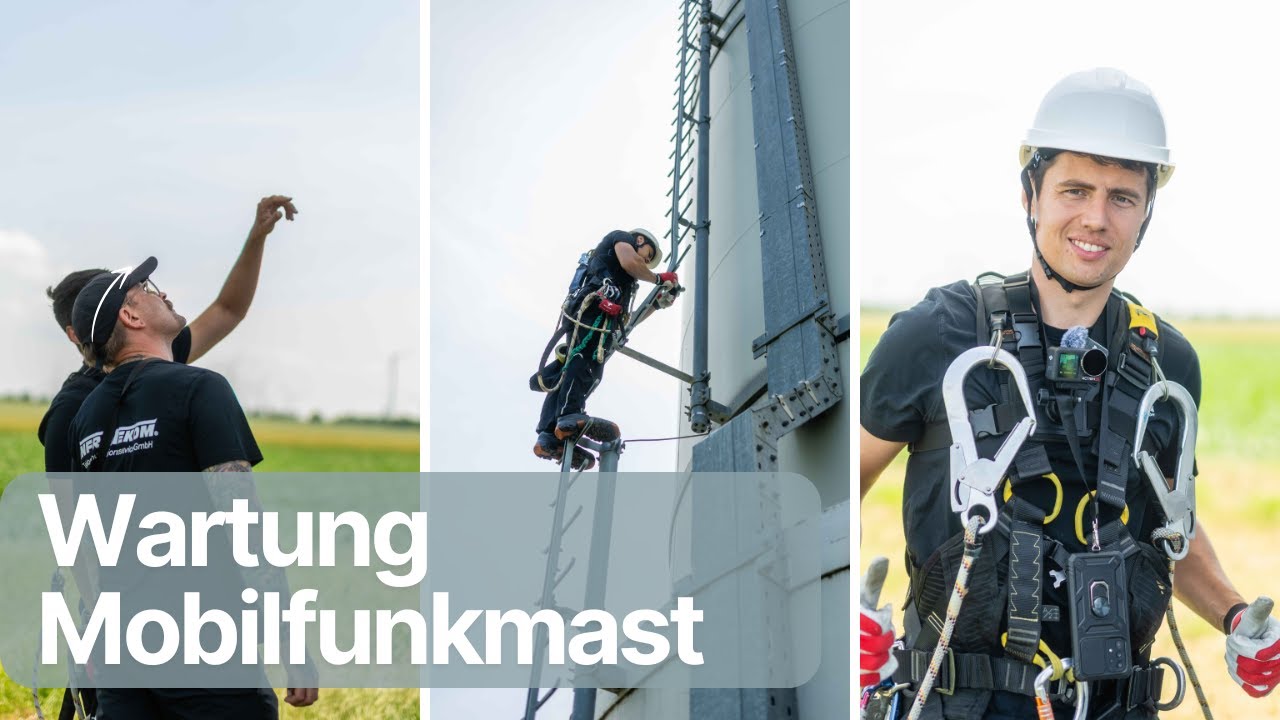 Wartung Mobilfunkmast mit Christoph