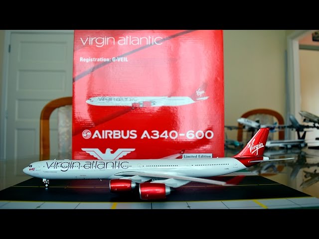 航空機・ヘリコプター Ever Rise 1/200 A340-600 Virgin Atlantic Eagle 1:200 Virgin Atlantic A340-600 Unboxing and Review
