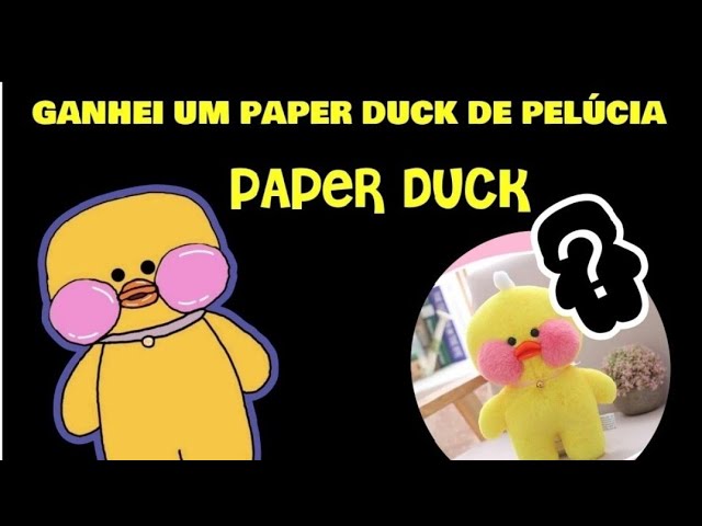 Pato Lalafanfan Branco Paper Duck de pelúcia com roupas e acessórios C