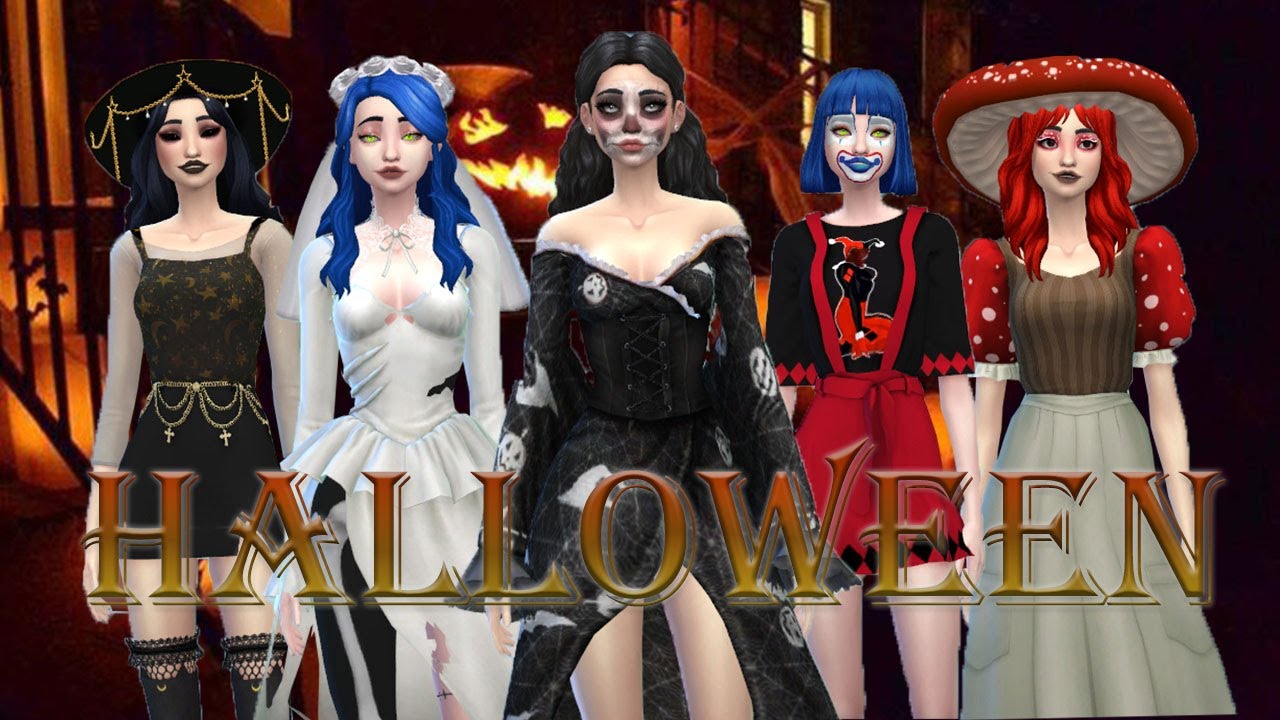 Sims 4 Halloween Lookbook Cc Youtube