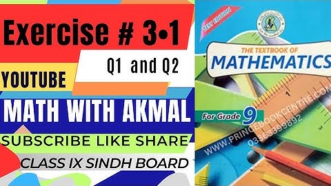 Exercise 3.1 Q1 and Q2 unit 3 Algebraic Expression and Formulas Sindh Text Board #mathwithakmal