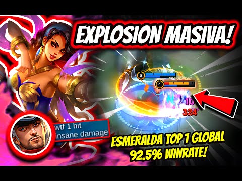 ¡ES IMPOSIBLE DETENER A ESMERALDA FULL DAÑO! ESMERALDA TOP 1 GLOBAL 92.5% WINRATE! | MOBILE LEGENDS