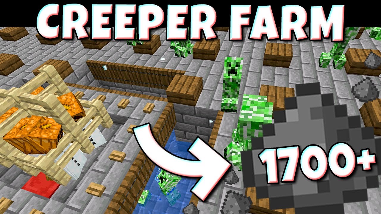 Best Creeper Farm With Snow Golems - Without Cats & Redstone - [Check ...