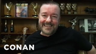Ricky Gervais On How He Wants To Die | CONAN on TBS